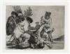FRANCISCO JOSÉ DE GOYA Group of 8 etchings with aquatint from Los Desastres de la Guerra.